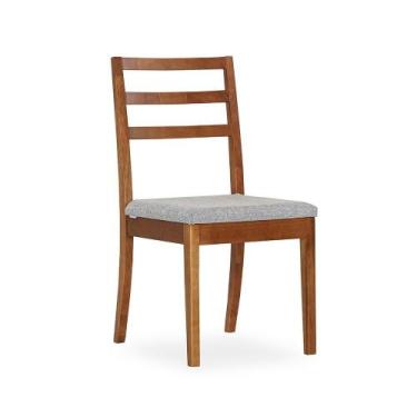 Imagem de Cadeira de Jantar Desmontável Herval Madrid, estofada, cinza/amêndoa