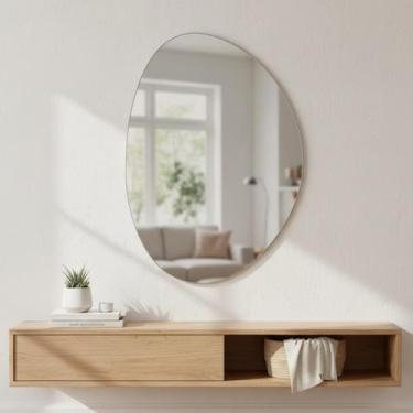 Imagem de Espelho Decorativo Ellena Sem Moldura de Parede Para Banheiro Sala Dem