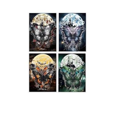 Imagem de ABARWER 48 adesivos de borboleta PET para scrapbooking, caderno, agenda, agenda, colagem, envelope, garrafa de água, capa de telefone, artesanato,