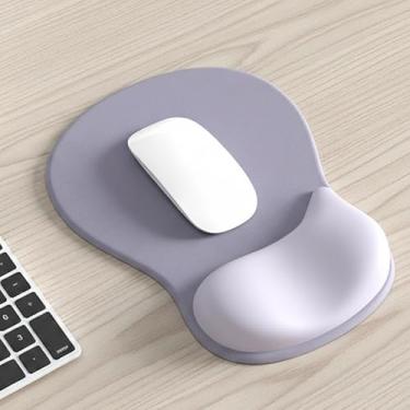 Imagem de Mouse pad ergonômico com descanso de pulso - tapete de mouse de mesa confortável com superfície lisa e base antiderrapante para computador de escritório e casa