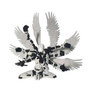 Imagem de Brinquedo Robô Feminino Impresso Em 3D Com 8 Asas, Manequim Multiartic