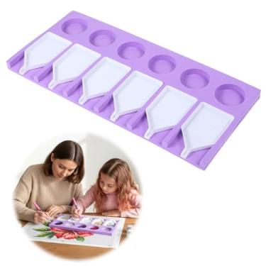 Imagem de Bandeja de diamante com 6 compartimentos, para pintura, bandeja de diamante, strass, contas, triagem, armazenamento, desenho, vários barcos, kits de ferramentas, organizador de classificação de