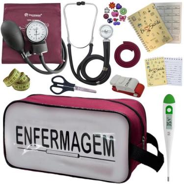 Imagem de Kit Enfermagem Profissional Glicose Estagio Saude Completo - PREMIUM, 
