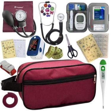 Imagem de Kit De Enfermagem Completo Medidor Glicose Aparelho Pressao - PREMIUM,