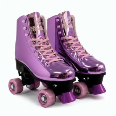 Imagem de Patins Quad Infantil – Estilo, Conforto e Diversão com Rodas PVC e Bota Acolchoada(Shine - Roxo,G (39-42))