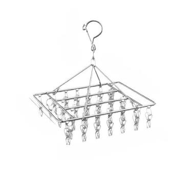 Imagem de Varal Prendedores Roupa Calcinha Cueca Dobrável(Com 30 Prendedor)