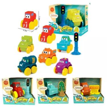 Imagem de Carrinho Cartoon Soft Borracha Macia Brinquedo Plástico Carrinho Sinal