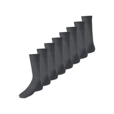Imagem de Kit com 8 Pares de Meias Social Meianyl 6002-001 - LUPO S/A, Cinza
