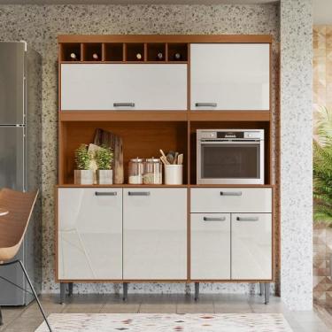 Imagem de Kit Completo Compacta Dakota Armário de Cozinha Lukaliam Móveis 6 Port