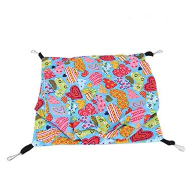 Imagem de SIWOTED Animais de estimação Hamster Esquilo Pendurado Rede Inverno Quente Ninho para Animais de Estimação Cama para Dormir Caverna Gaiola (Grande: Aprox.17,6x16,2x15cm / 6,93x6,38x5,91 pol.)