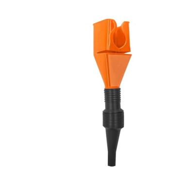 Imagem de 1 funil telescópico de reabastecimento de carro, funis universais de transferência de filtro de óleo do motor, funis portáteis dobráveis (laranja)