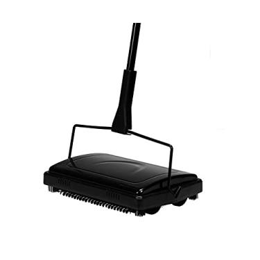 Imagem de U5GAAALPPQ9 Limpador de piso de carpete para tapetes de escritório doméstico tapetes de subpêlo tapetes de poeira restos de papel limpeza com escova (cor: preto)