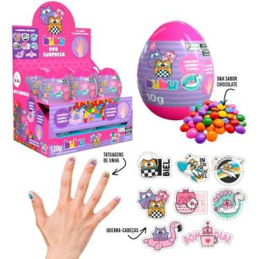 Imagem de Doce OVO Surpresa Bubu Display com 12 Unidades