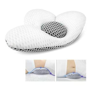 Imagem de Almofada Travesseiro de apoio lombar com memoria para uso em cadeiras,
