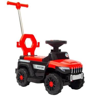Imagem de Carrinho Infantil Com Empurrador Off Road Uni Toys - Unitoys, Vermelho