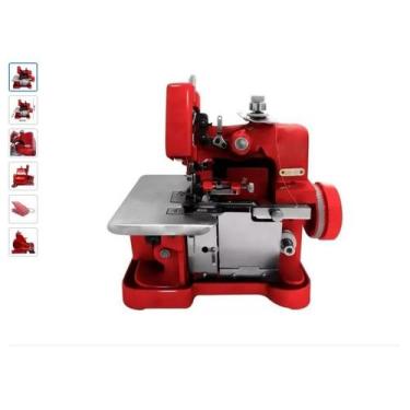 Imagem de Overloque Semi Industrial Gn1-110v- Portátil VERMELHA - Msarmazem, 110