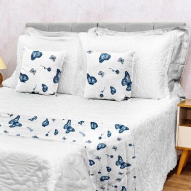 Imagem de Kit Peseira Casal + 2 Capas de Almofadas Piquet Favinho - Bem Me Quer 