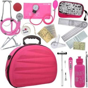 Imagem de Kit Bolsa Aparelho de Pressão Esfigmomanômetro Enfermagem Premium, Fúc