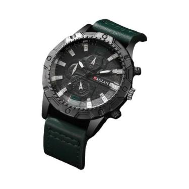 Imagem de Relógio De Pulso Masculino De Moda Esportiva Com Pulseira De Couro E M