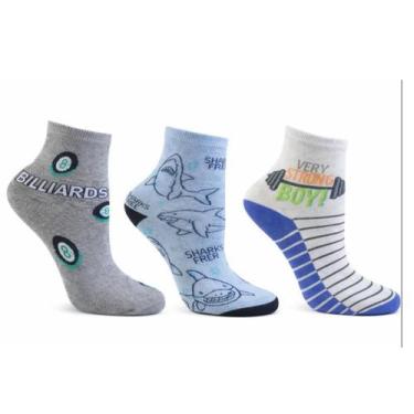 Imagem de Meia meninos escolar derby 2499002 algodão antialergico, 25 A 28, BRAN