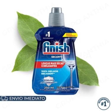 Imagem de Kit Finish Secante Abrilhantador para Lava Louças 250ml Original Brilh