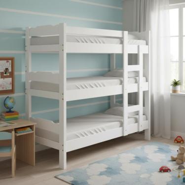 Imagem de Treliche De Madeira Maciça Reforçada Grade Proteção Branca