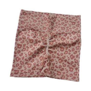 Imagem de Shorts Femininos De Cintura Alta Com Estampa De Leopardo, Efeito Levan