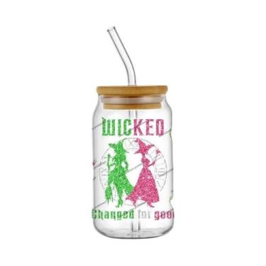 Imagem de Adesivos 3D UV DTF Wicked Elphaba 16oz Para Copos, Canecas E Garrafas 