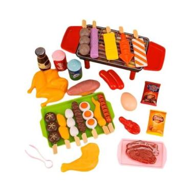 Imagem de Brinquedos De Cozinha Para Crianças Com Acessórios De Churrasco, Comid