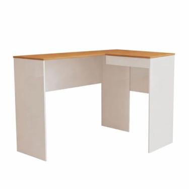 Imagem de Penteadeira Escrivaninha Maquiagem em L Mesa Escrivaninha com Bau Joias Make Belgica (BELGIA OFF FREIJO)