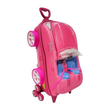 Imagem de Mala De Viagem Infantil Com Rodinha Barbie Conversível 3d