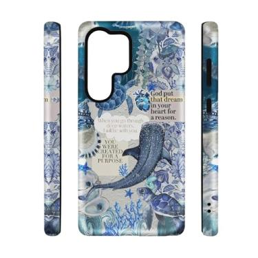 Imagem de qizjio Capa protetora cristã à prova de choque tubarão baleia para Samsung Galaxy S25 Ultra