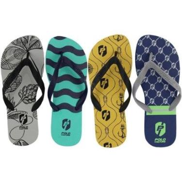 Imagem de Chinelo Masculino Borracha Polo Culture Antiderrapante Kit 4-Masculino