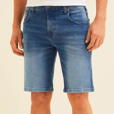 Imagem de Bermuda Jeans Forum Paul Slim Ve26 Azul Masculino, 42