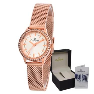 Imagem de Relógio Rosé Champion de Pulso Feminino Original Resistente-Feminino