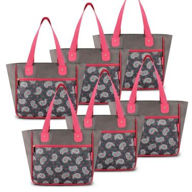 Imagem de Kit De 6 Peças Bolsa Shopper Classic Cinza