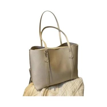 Imagem de Bolsa Tote Feminina De Couro Macio, Grande Capacidade, Casual, Versáti