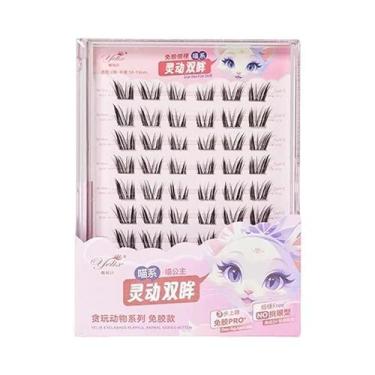 Imagem de Cílios Postiços Naturais E Macios DIY Em Tufos, Sem Cola, Para Maquiag