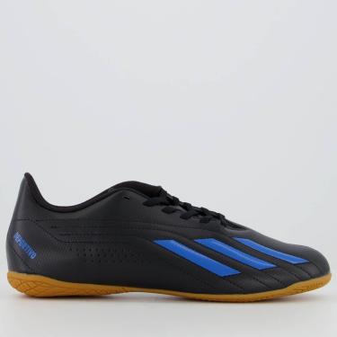 Imagem de Chuteira Adidas Deportivo II IN Futsal Preta e Azul-Masculino