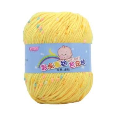 Imagem de Fio De Algodão Colorido 50g Para Tricô Manual, Crochê, Suéter, Coberto