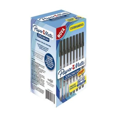 Imagem de Caneta esferográfica KM POP Paper Mate - c/ 60 preta - PAPERMATE