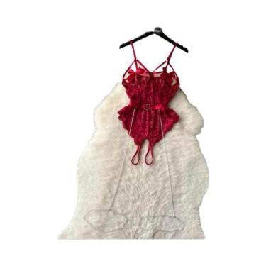 Imagem de Vestido De Noite Sem Mangas Em Renda Floral Para Mulheres, Com Tanga, 