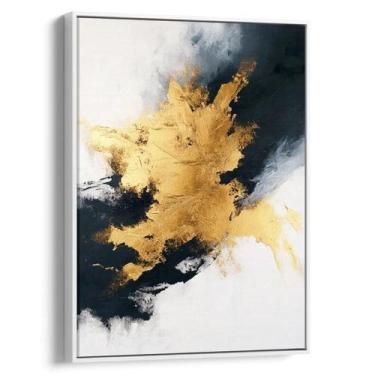 Imagem de Quadro Dourado Crepúsculo Entre Luzes e Sombras - Mioquadros, 120x80 c