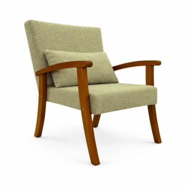 Imagem de Kit 2 Poltrona Jade Boucle Almofada Estofada Sala De Estar Moderna Decorativa