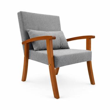 Imagem de Kit 2 Poltronas Jade Linho Premium Escritório Recepção Sala De Estar Decorativa