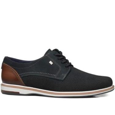 Imagem de Sapato Casual Pegada Masculino em Couro Marinho 125113-08-Masculino
