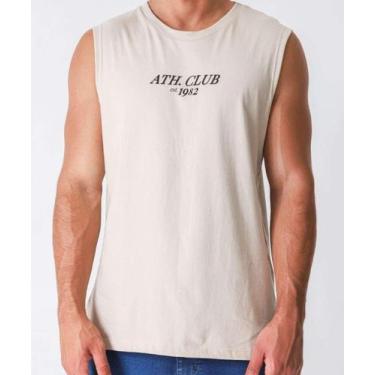 Imagem de Regata Masculina Machão Estampada Marisa Bege-89009, Bege, G