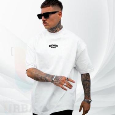 Imagem de Camiseta Oversized estampa Growth over 100 Algodão Premium Streetwear Masculina Feminina Moda Urbana-Unissex