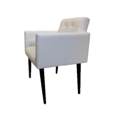 Imagem de Poltrona Luca Plus Ideal Sala De Estar E Escritório Couro Sintético Branco Rud House