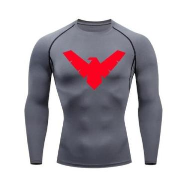 Imagem de Camiseta De Compressão Masculina De Secagem Rápida Para Corrida, Manga